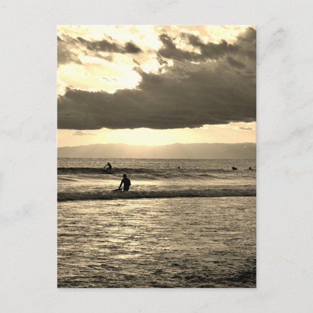 Surfing Sunset: Shonan Coast, Japan Vykort (Framsida)