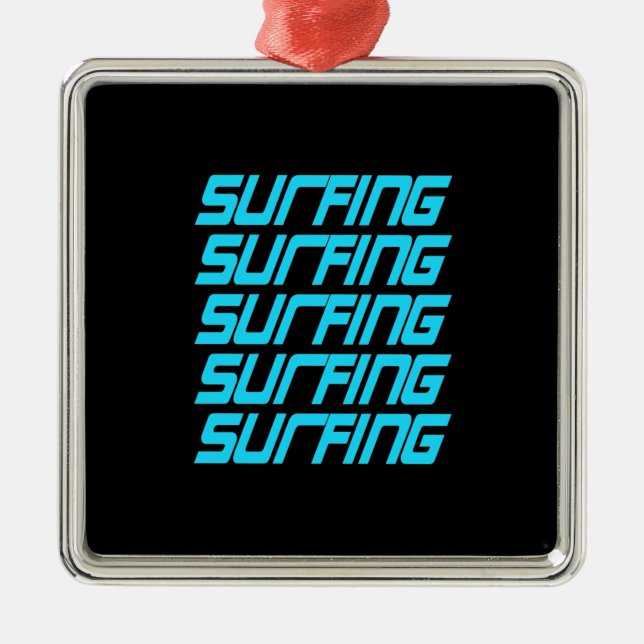 Surfing Surfing Julgransprydnad Metall (Framsidan)