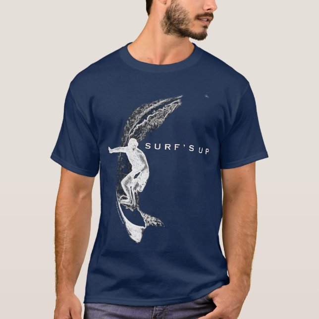 Surfing Surf's Up T Shirt (Framsida)