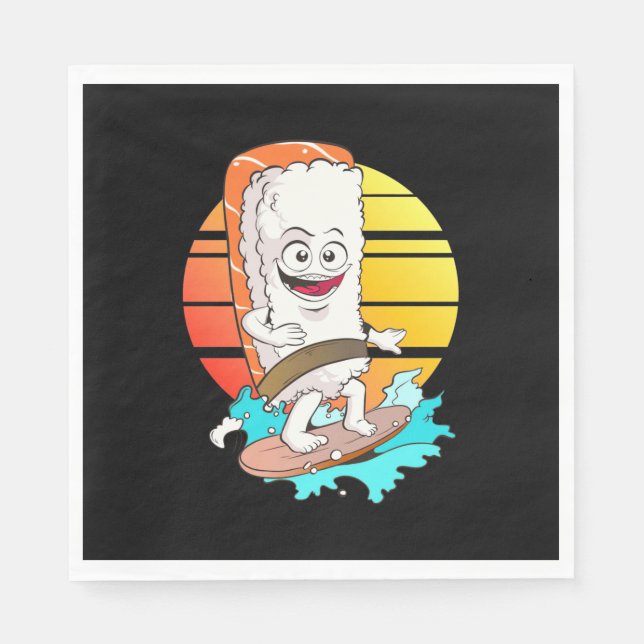 Surfing Sushi Pappersservett (Framsidan)