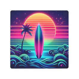 Surfing the Neon Sunset