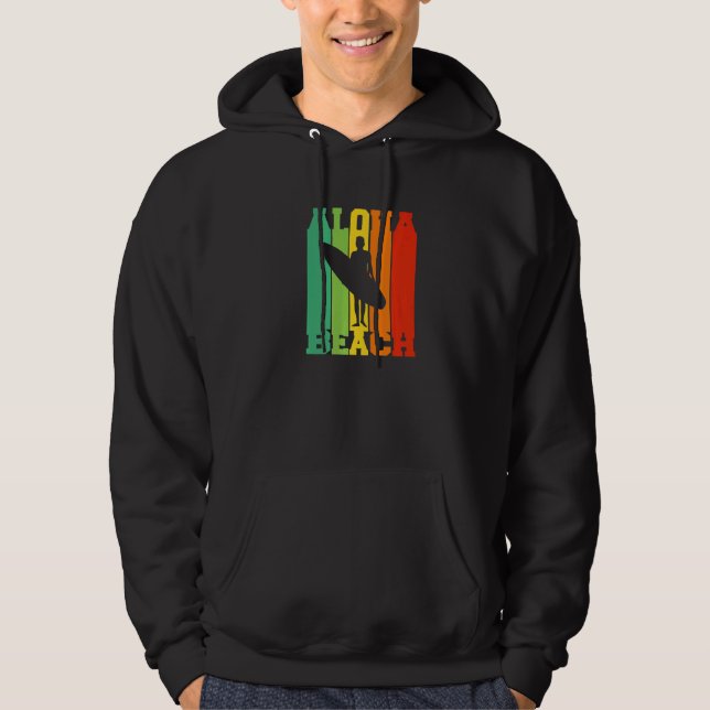 Surfing Tropical Island Hawaii Summer Holiday Surf Hoodie (Framsida)