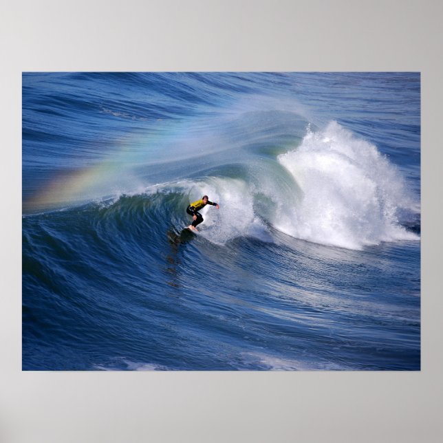Surfing Under A Rainbow 24 x 18 tryck (Framsidan)