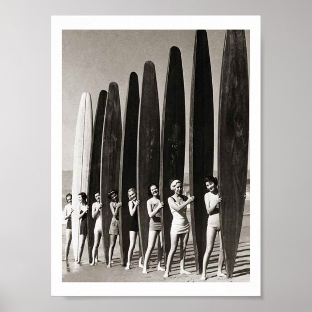 Surfing USA med Long Board on Poster (Framsidan)