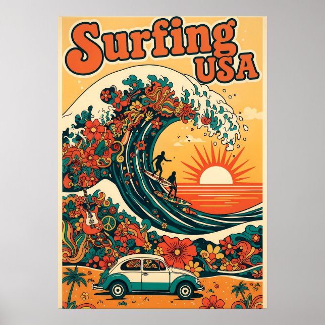Surfing USA V10 Poster (Framsidan)