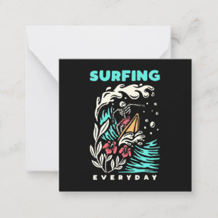 Surfing varje dag anteckningskort