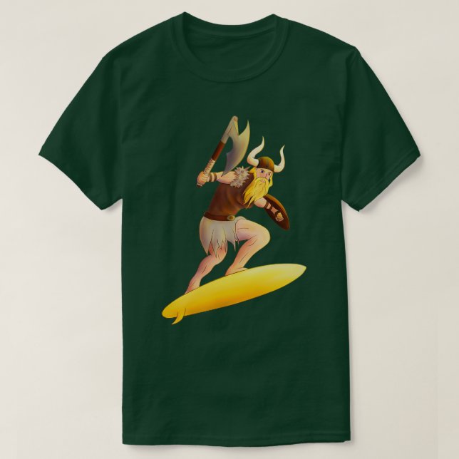 Surfing Viking Classic TShirt T Shirt (Design framsida)