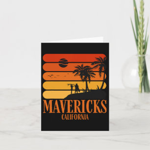 Surfing Vintage Mavericks Beach California Retro S Kort