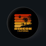 Surfing Vintage Rincon Beach California Retro Surf Knapp<br><div class="desc">Surfing Vintage Rincon Beach California Retro Surfa</div>