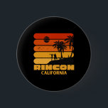 Surfing Vintage Rincon Beach California Retro Surf Knapp<br><div class="desc">Surfing Vintage Rincon Beach California Retro Surfa</div>
