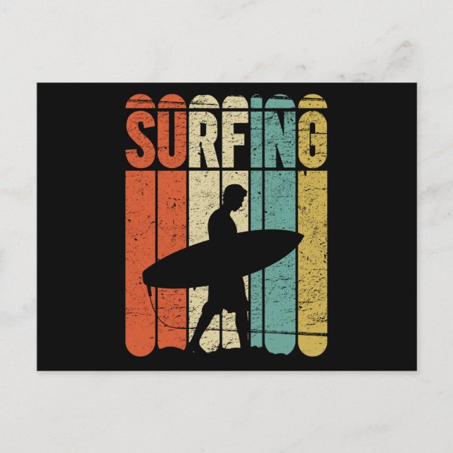 Surfing Vintage Vykort (Framsida)