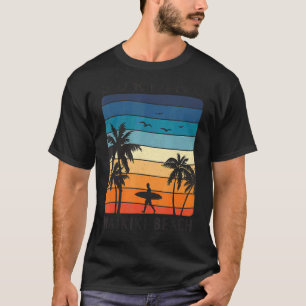 Surfing Waikiki Beach Hawaiian Palmträd 70s Surfe T Shirt