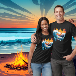 Surfing Waves Surfbrädor T Shirt