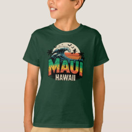 Surfing Witch på Broom Maui Hawaii Halloween T Shirt