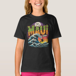 Surfing Witch på Broom Maui Hawaii Halloween T Shirt