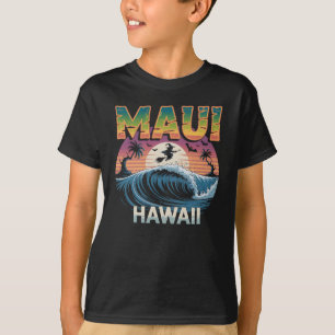 Surfing Witch på Broom Maui Hawaii Halloween T Shirt
