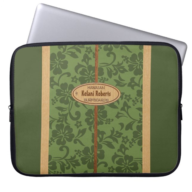 Surfingbräda för Monogram Mokuleia för hawaiansk Laptop Sleeve (Framsidan)