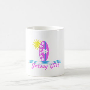Surfingbräda W/Sun för Bodysuit för Jersey Kaffemugg