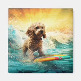 Surfingfärg för Cockapoo Beach Magnet