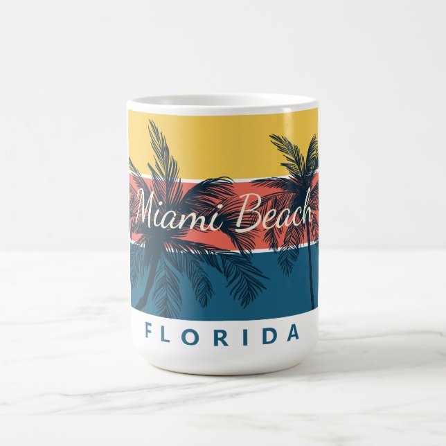 Surfingparadis Miami Beach Florida Kaffemugg (Center)