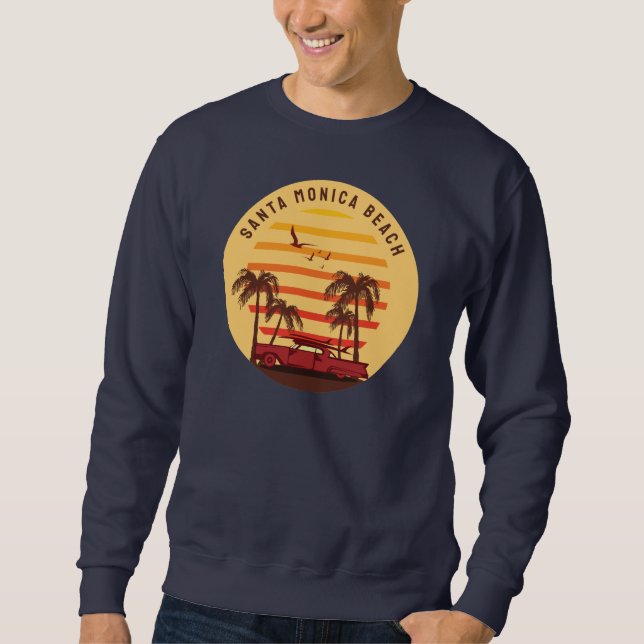 Surfingparadis Santa Monica Hoodie Lång Ärmad Tröja (Framsida)