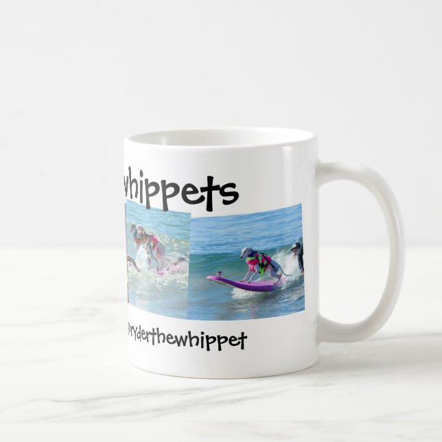 #surfingwhippetsmugg kaffemugg (Höger)