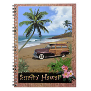 Surfin'Hawaii Anteckningsbok Med Spiral