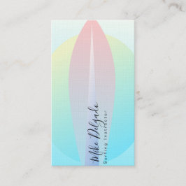 Surfinstruktör Ombre Surfbräda Solnedgång Rosa Visitkort