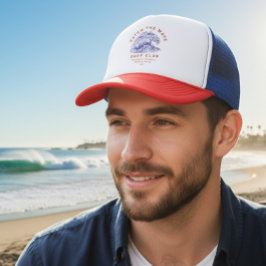 Surfklubben Röd Vit Blå Kalifornien strandstäder Keps