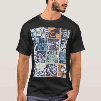 Surflappverk: grunge vintage mönster t shirt
