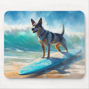 Surfmålning av blå Heeler-båge Musmatta