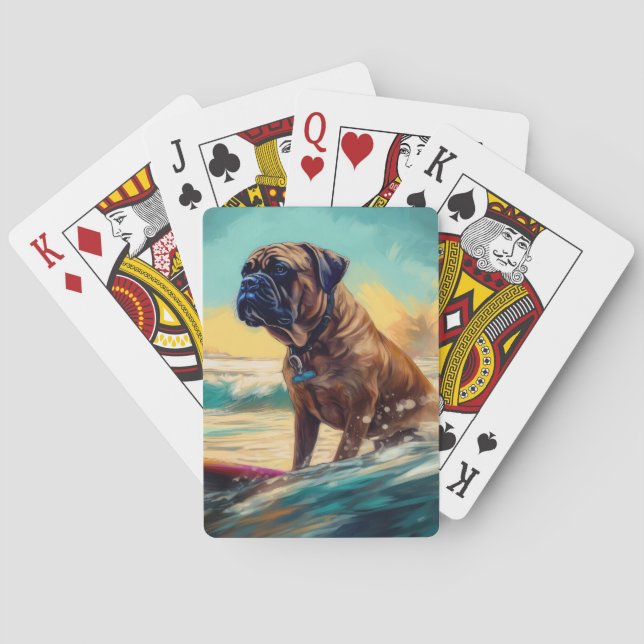 Surfmålning av bullmastiff-båge casinokort (Baksidan)