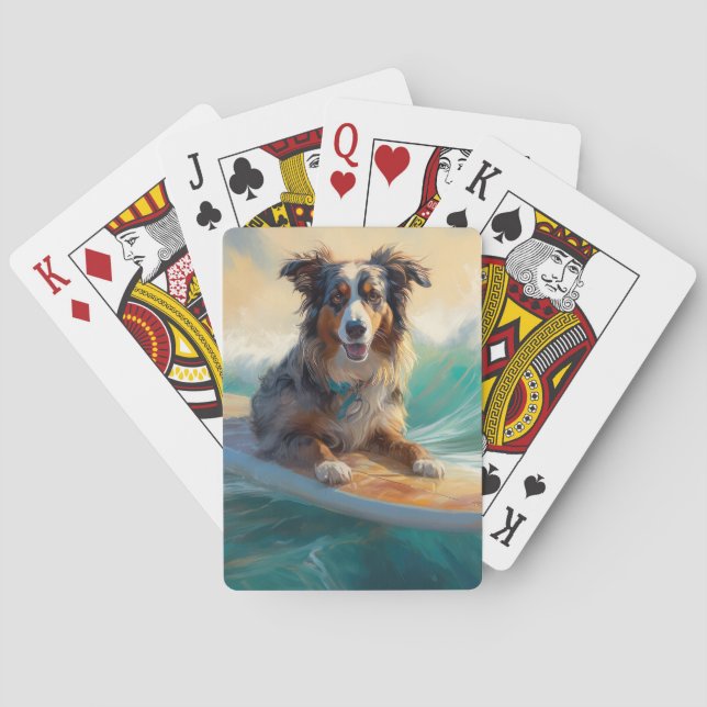 Surfmålning för Australian shepherd-segment Casinokort (Baksidan)