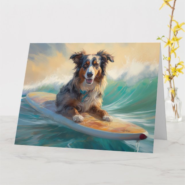 Surfmålning för Australian shepherd-segment Kort (Gul blomma)