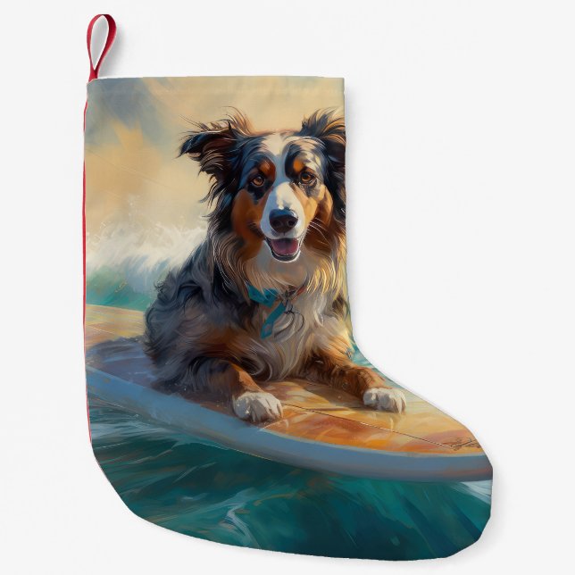 Surfmålning för Australian shepherd-segment Liten Julstrumpa (Framsidan)