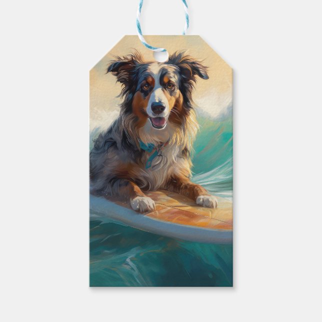 Surfmålning för Australian shepherd-segment Presentetikett (Framsidan)