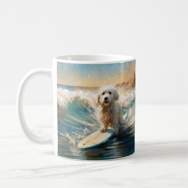 Surfmålning med kontona de Tulear Beach Kaffemugg (Vänster)