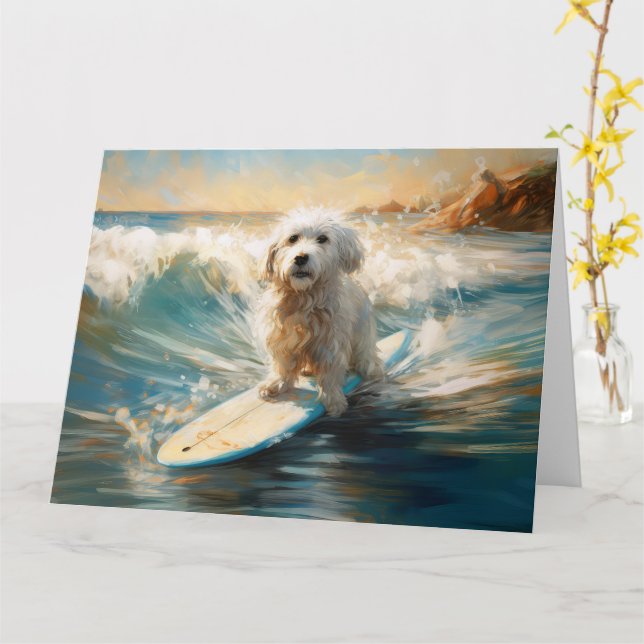 Surfmålning med kontona de Tulear Beach Kort (Gul blomma)