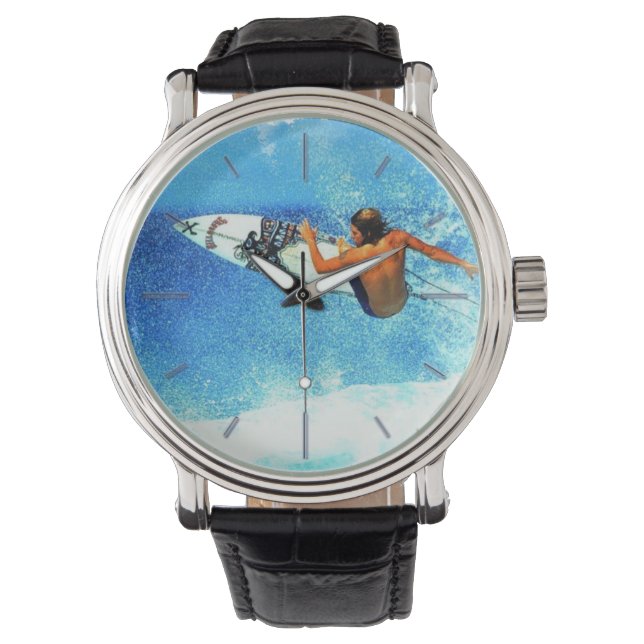 Surfning 1 Alternativ för bevakning och siffror Armbandsur (Framsida)
