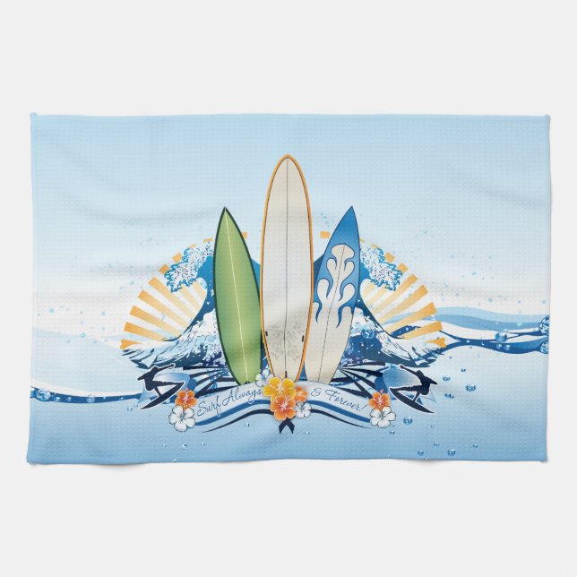 Surfning 2 kökshanddukar (Horisontell)