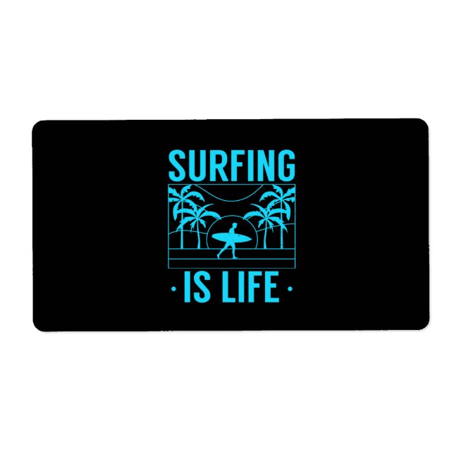 Surfning är liv fraktsedel (Framsidan)