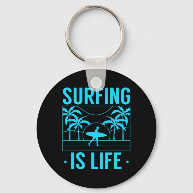 Surfning är liv nyckelring (Framsida)
