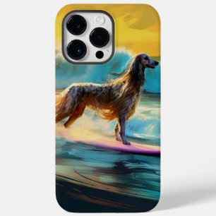 Surfning av afghansk hound Beach-färg