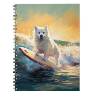 Surfning av amerikansk eskimo Beach-färg Anteckningsbok