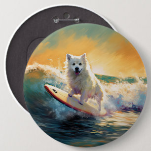 Surfning av amerikansk eskimo Beach-färg Knapp