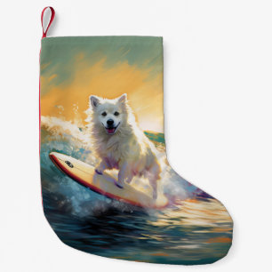 Surfning av amerikansk eskimo Beach-färg Liten Julstrumpa