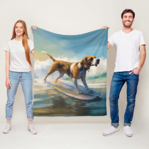 Surfning av amerikanska motorligh Foxhound Beach Fleecefilt