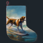 Surfning av amerikanska motorligh Foxhound Beach Liten Julstrumpa<br><div class="desc">Lägg dig i den lekande världen i hund äventyr med den här fängslande målningen. En andlig hund tar sig till vågar och kör skickligt surfan på en strand som kysstes av sol. Den sjudande konsten fångar på ett vackert sätt kärnan i den upphetsning som finns vid sidan av när hund...</div>