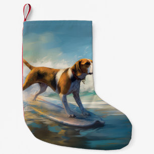 Surfning av amerikanska motorligh Foxhound Beach Liten Julstrumpa