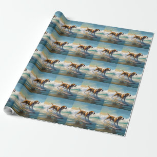 Surfning av amerikanska motorligh Foxhound Beach Presentpapper